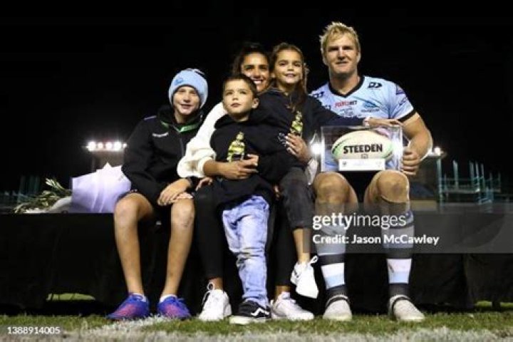 
Aiden Tolman Wife Zarinah and 3 Children, Sharks Player Celebrating 300 Games Milestones With Family 