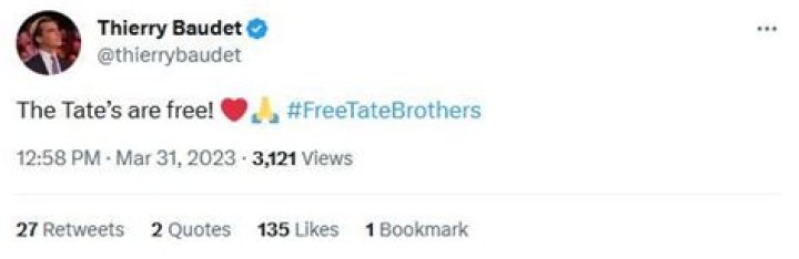 
Andrew Tate and brother Tristan released from jail, will reportedly be under house arrest instead 