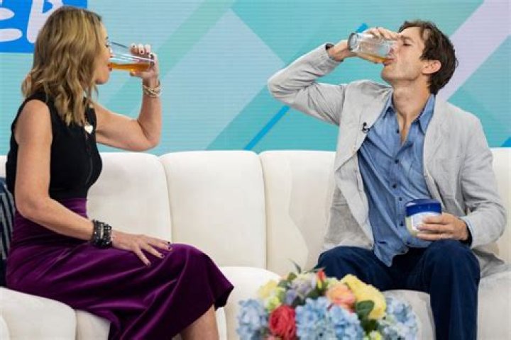 
Ashton Kutcher Chugs a Beer with Savannah Guthrie on ‘Today’ to ‘Pre-Game’ the NYC Marathon 