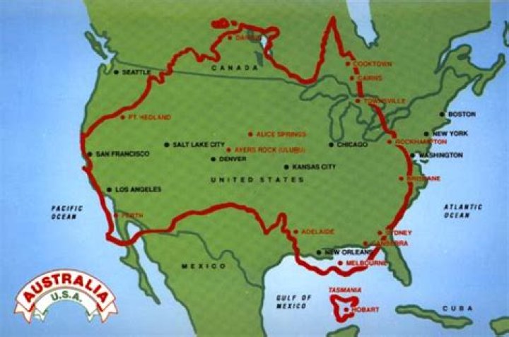How big is australia compared to usa