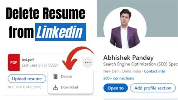 How to delete resume from linkedin