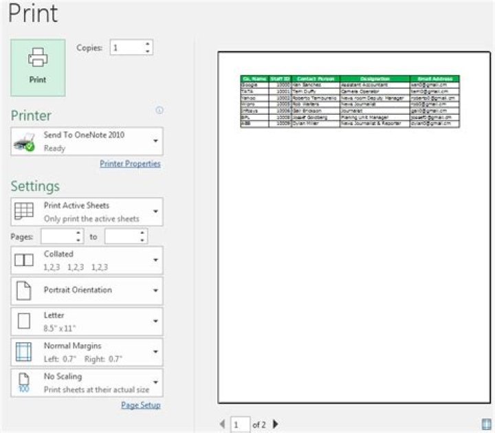 How to print comments in excel