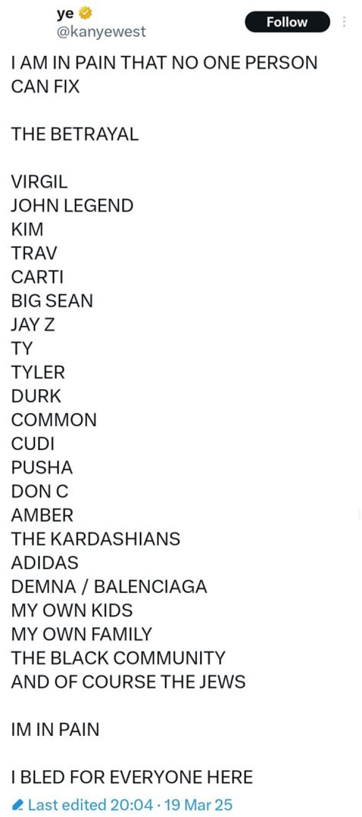 
“I’m Sorry For The People That I Hurt” – Kanye West Apologises For Antisemitic Comments 