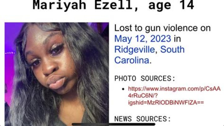 Mariyah Ezell Obituary 14 Years Old Shot To Death