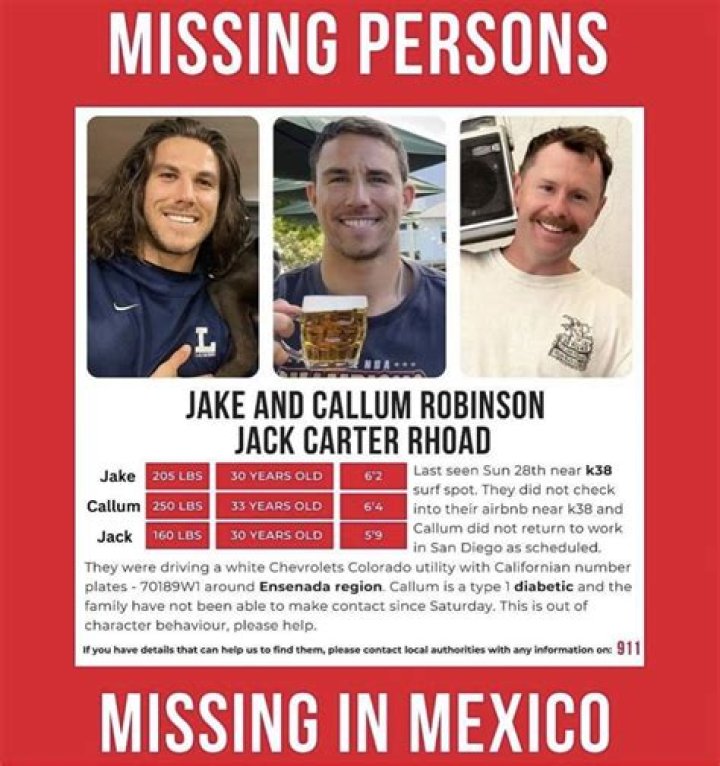 Who are Kerry O’Brien, Frank O’Brien, and William Gross? Three Americans reported missing in Mexico